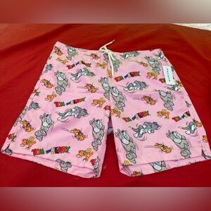 TOM and JERRY Pacsun Swim Shorts Pink Color : Size M